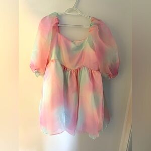 Womens multicolor babydoll dress (XL)
